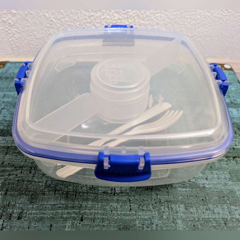 2/$18 Sistema Salad Container w/Dressing Container